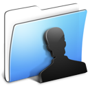 Aqua Smooth Folder Users icon